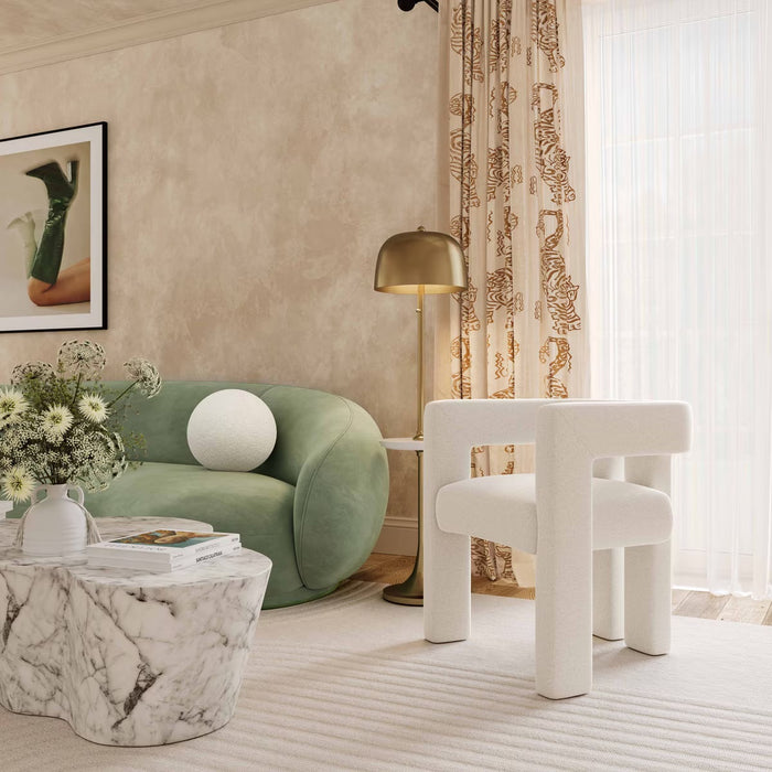 Sloane Bone White Fabric Chair