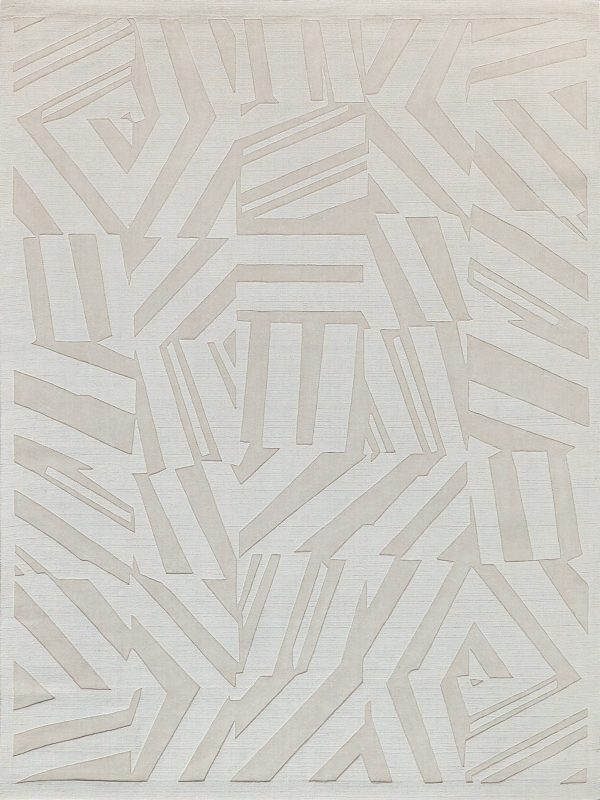 Poem Modern Light Beige Patterned Area Rug - Elegance Collection