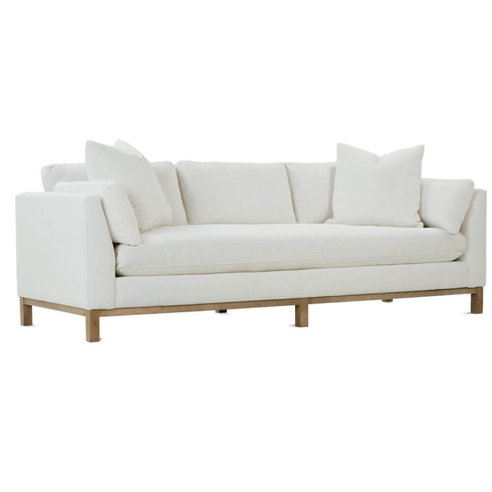 Hollis 99" White Upholstered Cloud Sofa