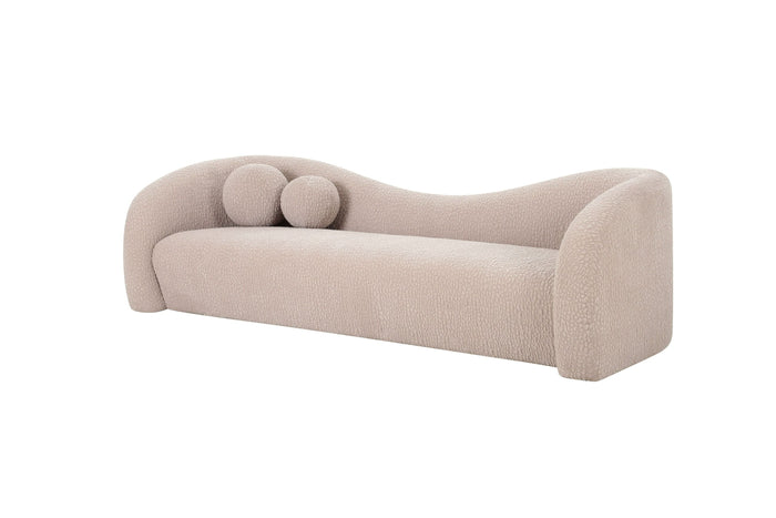 Charles Contemporary Beige Fabric 4 Seat Sofa