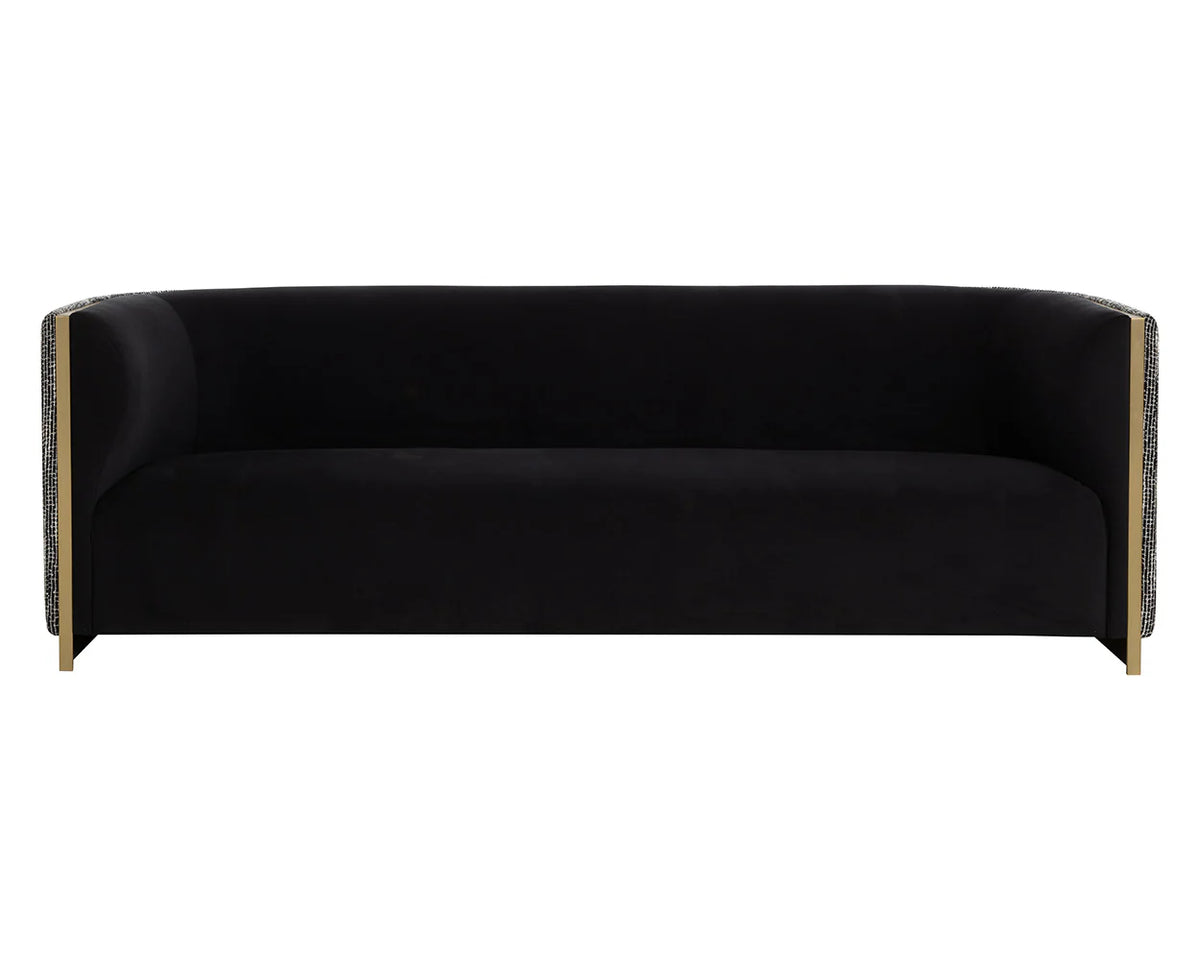 Larron 95" Black & Gold Sofa