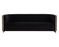Larron 95" Black & Gold Sofa