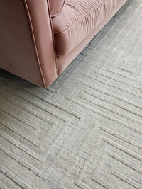 Cleo Modern Ivory Geometric Patterned Area Rug - Elegance Collection