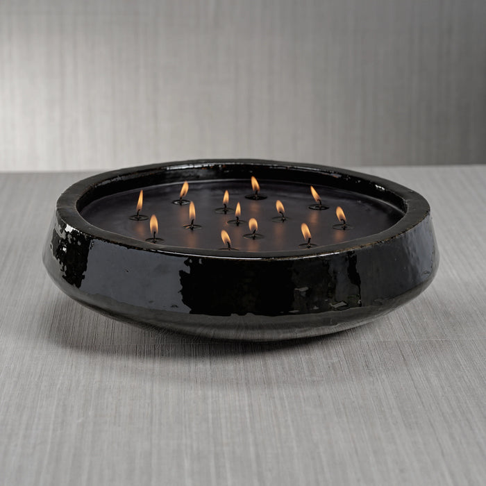 Cedar Leaf & Hinoki Cypress Outdoor Large 15” Concrete Scented Candle- 16 Wick (Set of 2)