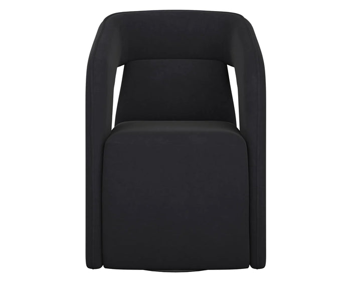 Kendrick Black Wheeled Dining Armchair (Set of 6)