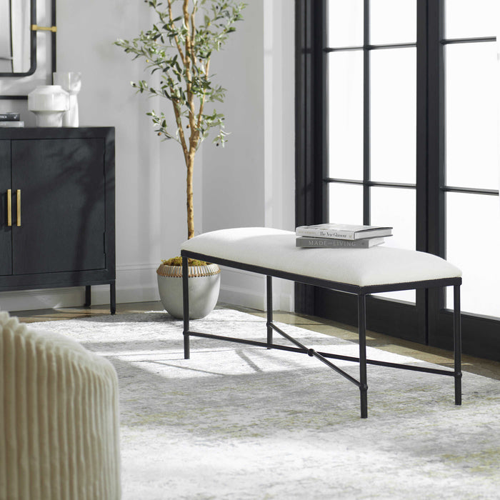 Adalee Large Black & White Bench