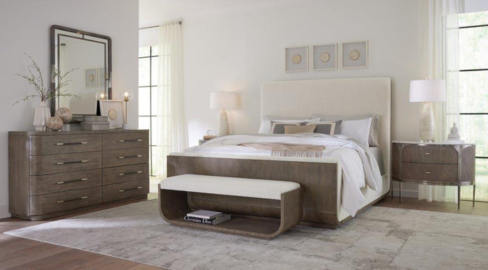 Reyeh Dark Wood Modern 2 Drawer Nightstand