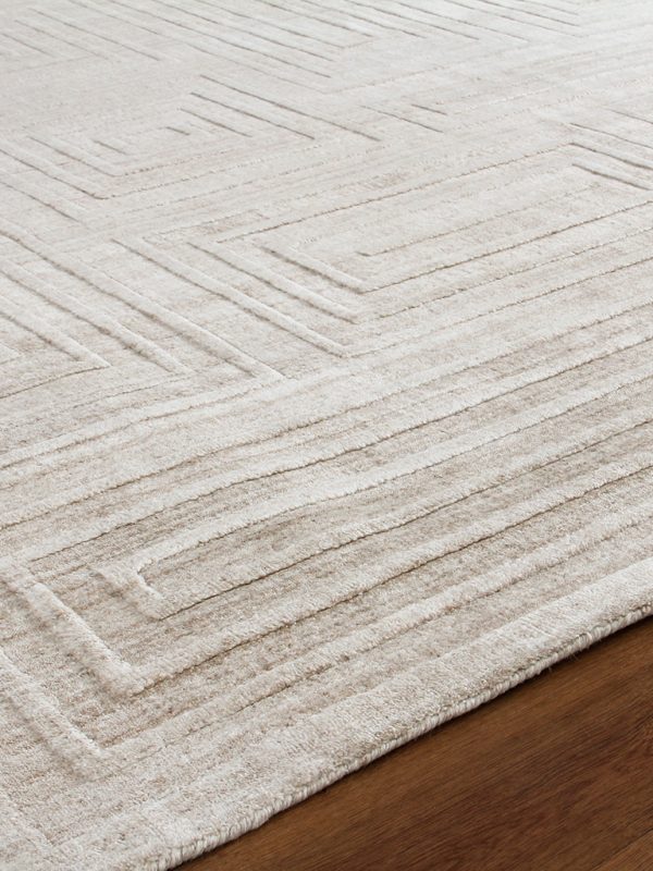 Cleo Modern Beige Geometric Patterned Area Rug - Elegance Collection