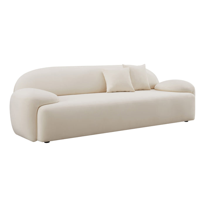 Veer 99" Cream Velvet Sofa - Luxury Living Collection