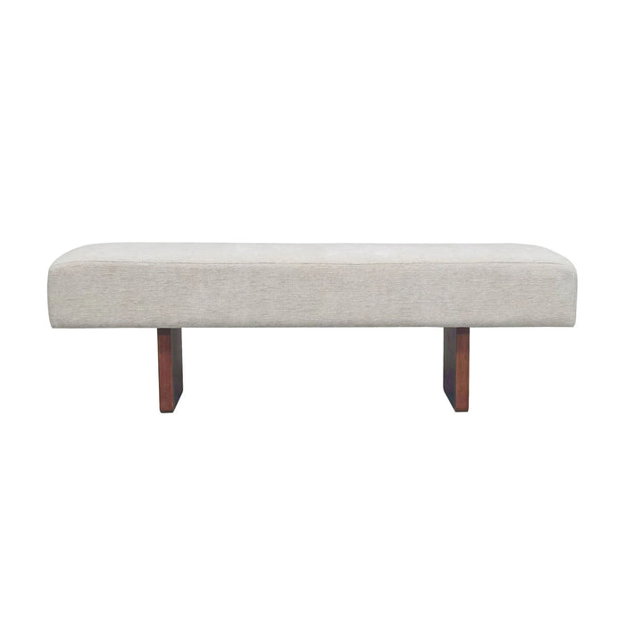 Almyra Oatmeal Sand & Walnut Bench