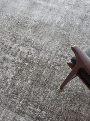 Penelope Terracota/Silver Wool/Bamboo Silk Area Rug - Elegance Collection