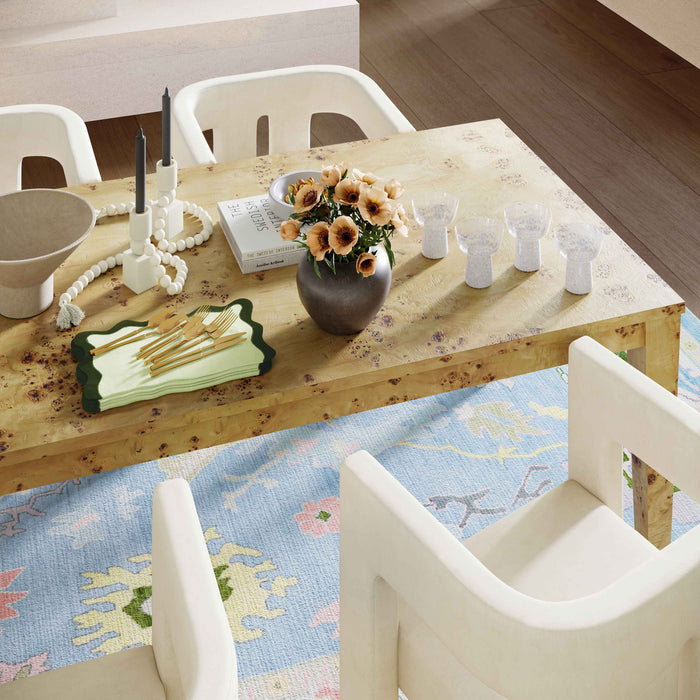Blythe Natural Burl Rectangular Dining Table