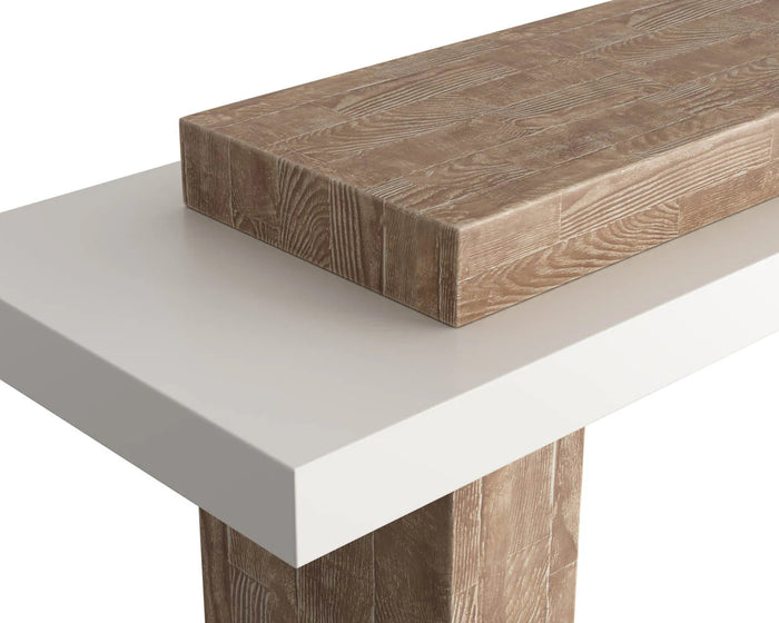 Herriott 56.25" Light Brown & Sand Console Table