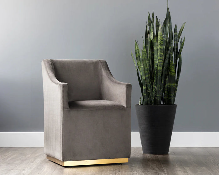 Zane Pebble Wheeled Lounge/Dining Chair (Set of 6)
