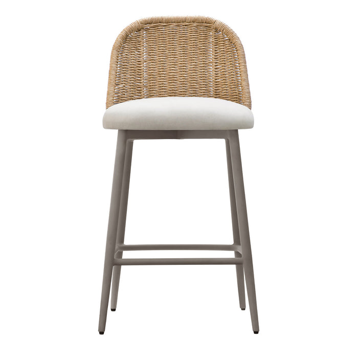 Celine Cream Outdoor Counter Stool