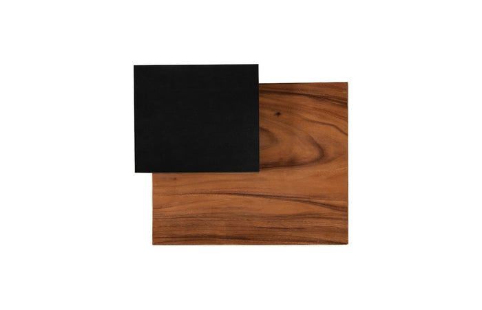 Victorre End Table With Black Shelf