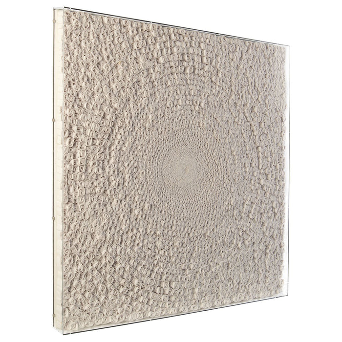 Natural Paper Spirals Wall Art, Acrylic Frame