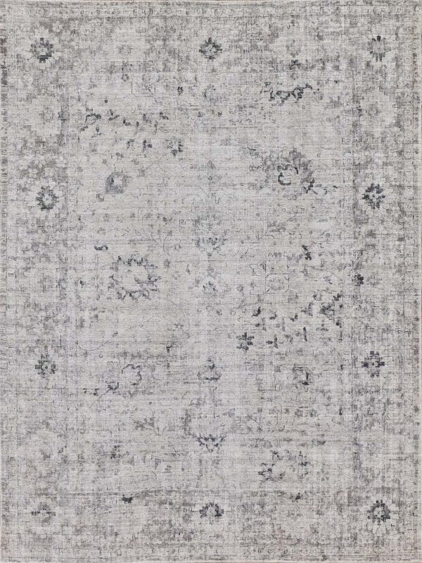 Timeless Hand Loomed Grey/Silver Area Rug - Elegance Collection