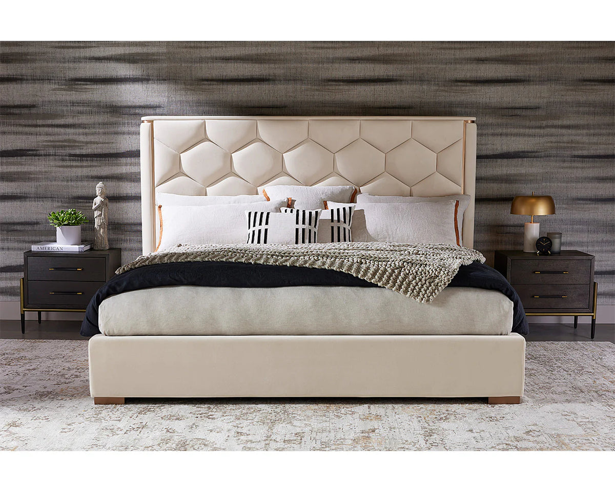 Alisha Taupe King Bed
