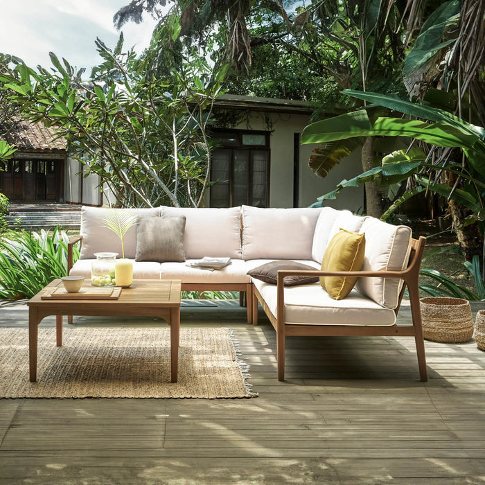 Ellie 31.5" Outdoor Acacia Coffee Table