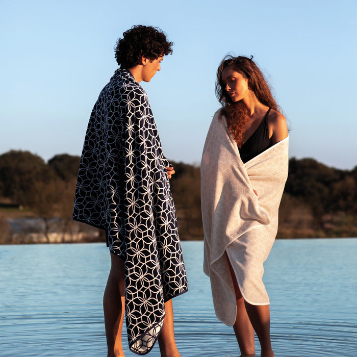 Sinatra Dark Patterened Luxury Beach Towel