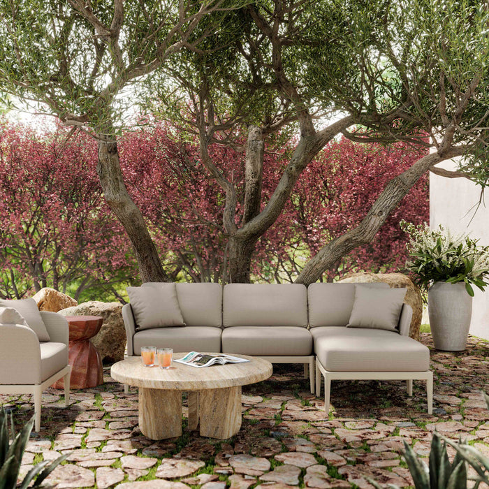 Ira Taupe Outdoor Ottoman