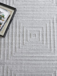 Cleo Modern Patterned Light Silver Area Rug - Elegance Collection