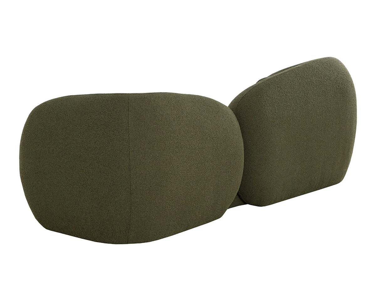 Esme 98.25" Olive Green Boucle Sofa