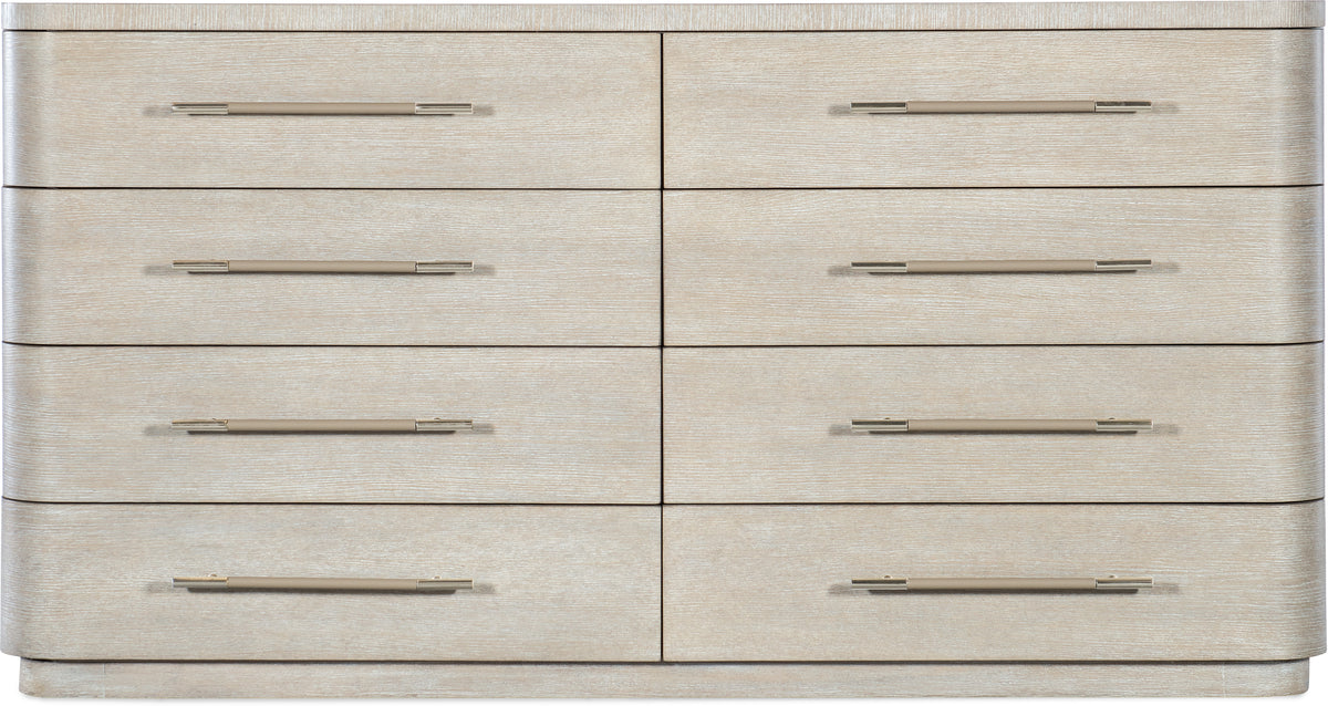 Reyeh Light Wood Modern 8 Drawer Dresser