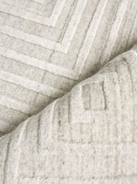 Cleo Modern Ivory Box Patterned Area Rug - Elegance Collection