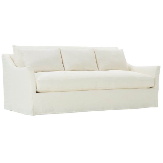 Austyn 85" White Slipcovered Cloud Sofa