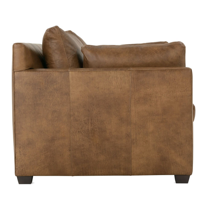 Decker 88" Cocoa Leather Down Sofa