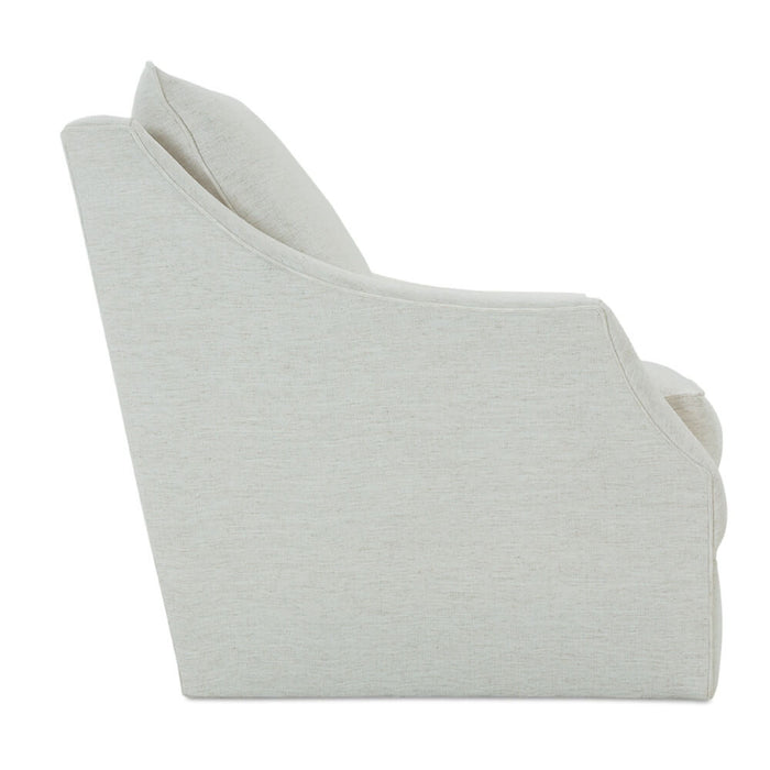 Austri Snow Chenille Swivel Accent Chair