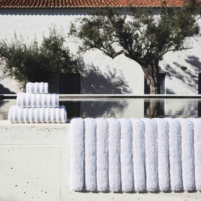 Petra White Luxury Bath Rug