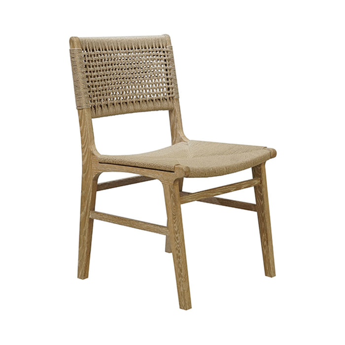Charlotte Cerused Oak & Woven Dining Chair