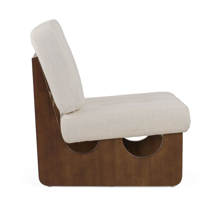 Rosanne Contemporary Off White Accent Chair