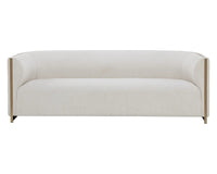 Larron 95" Performance Fabric & Gold Sofa