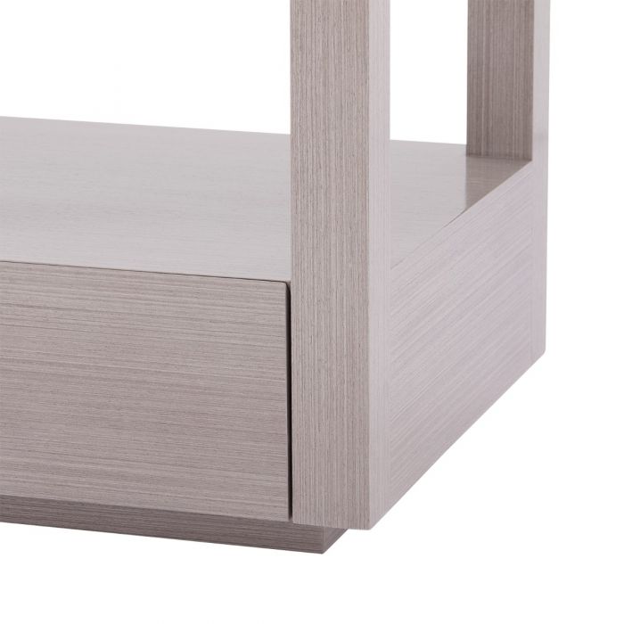 Layan 1-Drawer Taupe Grey Nightstand/Side Table
