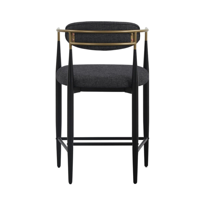 Nicole Dark Grey/Gold & Black Counter Stool