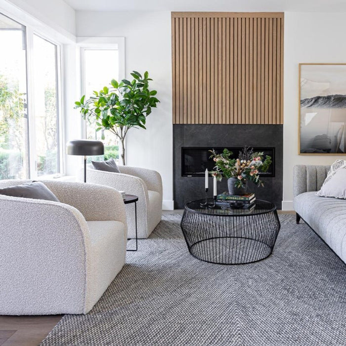 Vinita Cream Boucle Accent Chair
