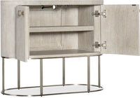 Reyeh Light Wood Modern Oval Nightstand