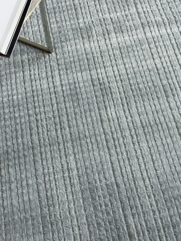 Rina Modern Light Silver Patterned Area Rug - Elegance Collection