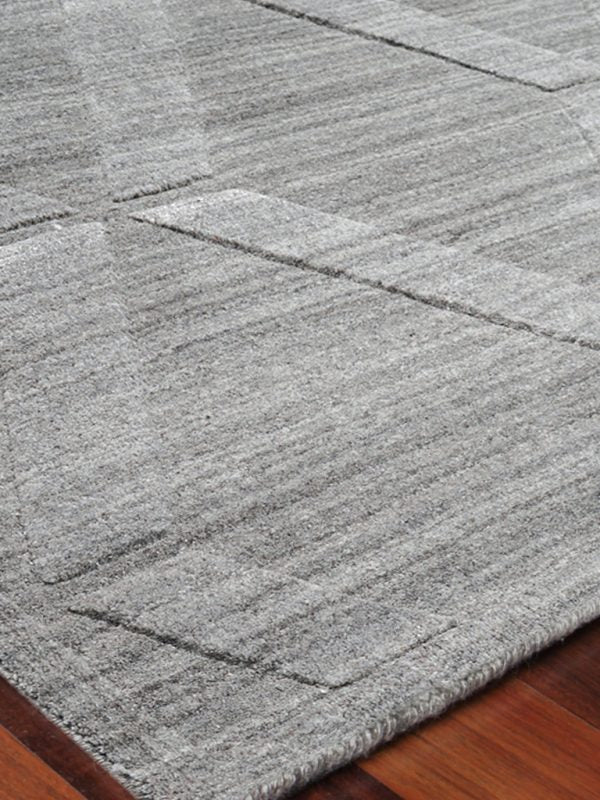 Cleo Modern Diamond Grey Patterned Area Rug - Elegance Collection