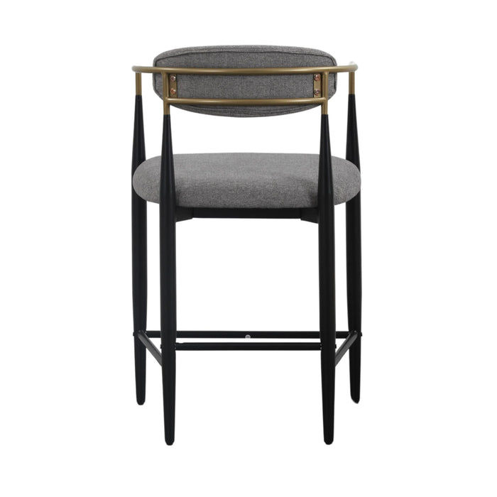 Nicole Medium Grey/Gold & Black Counter Stool