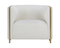 Larron Performance Fabric & Gold Accent Chair