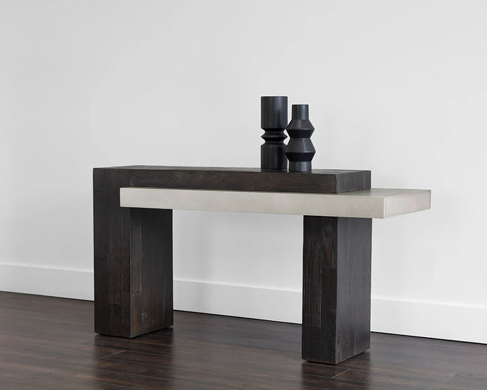 Herriott 56.25" Brown & Grey Console Table