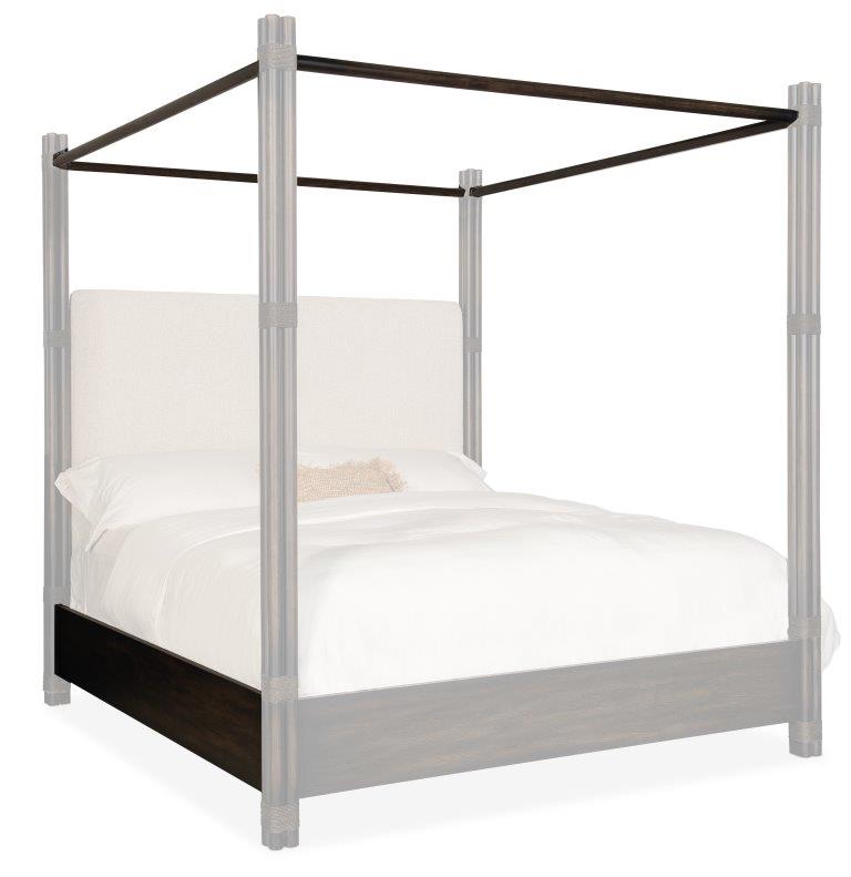 Nolita Black Sand Upholstered Poster Bed With Canopy