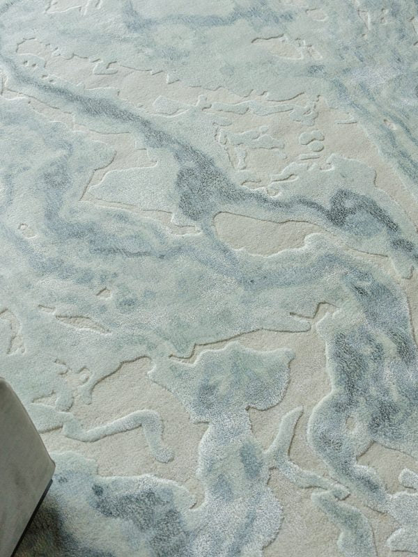 Carra Blue Modern Area Rug - Elegance Collection