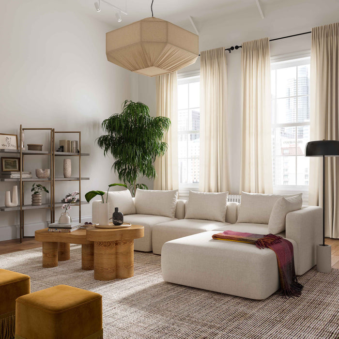 Karsyn Cream Linen 4-Piece Modular Sectional