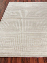 Cleo Modern Light Beige Geometric Patterned Area Rug - Elegance Collection